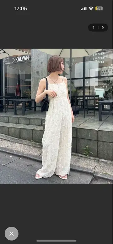 꽃무늬 자수 올인원 여성용