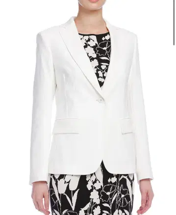 MAX STUDIO 화이트 자켓 총 안감 빅 사이즈