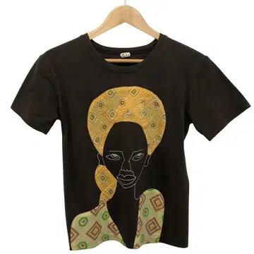 암렛 아트 프린트 반팔 T셔츠 둥근넥 개성 프리 캐주얼 면