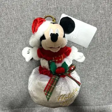 미키 봉제 인형 키링 키체인 DISNEY CHRISTMAS