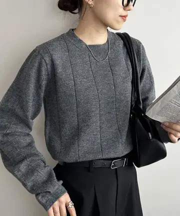 새상품급 디스코트 울라이크 풀오버 차콜 그레이