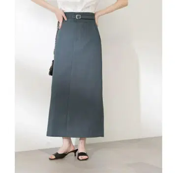 N. Natural Beauty Basic 벨트 부착 타이트 롱 스커트