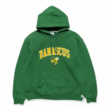 USA 구제 의류 러셀 다마커스 고등학교 하이스쿨 맨투맨 후드티 프린트