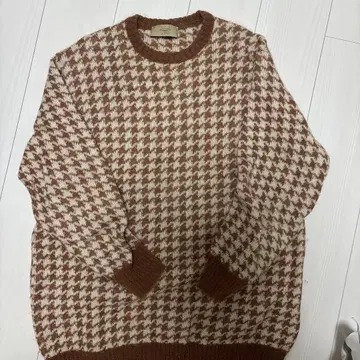 MAISON FLANEUR 하운드 투스 스웨터