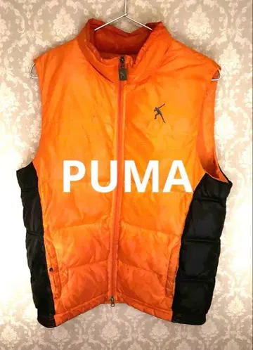PUMA 다운 베스트 오렌지/블랙