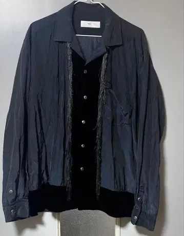 프린지 셔츠 다크 그레이