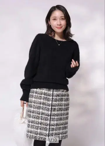 아푸와이저 리셰 파이핑 트위드 미니 스커트 Arpege story