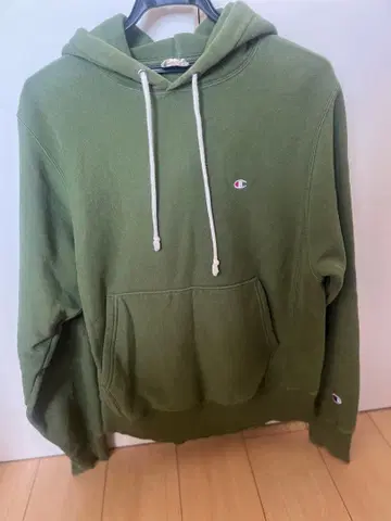 Champion Reverse Weave 후드티 올리브 그린