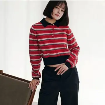 emmi 보더 피케 셔츠