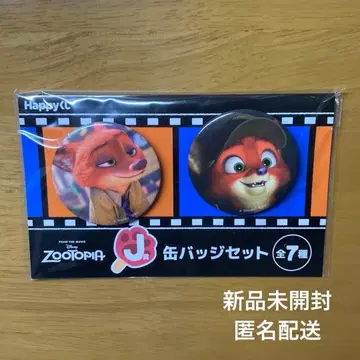 주토피아 해피 복권 닉 어린 시절 캔뱃지 세트