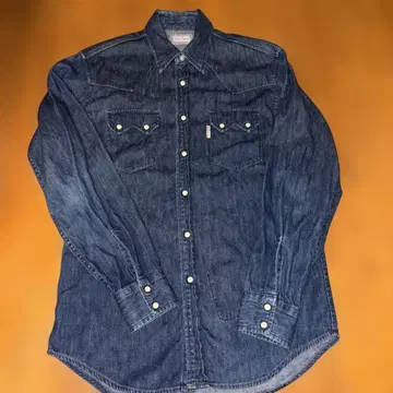 블루블루의 다크 블루 데님 셔츠 긴팔