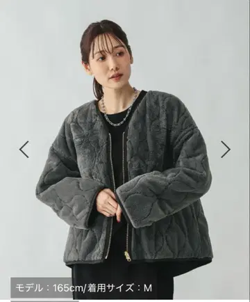 글로벌 워크 리버서블 퍼 퀼트 블루종