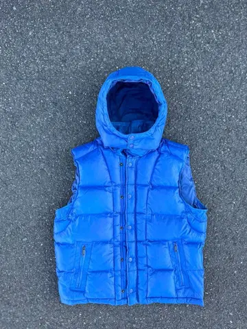 갭 올드갭 GAP 다운 베스트 후드 부착 파랑