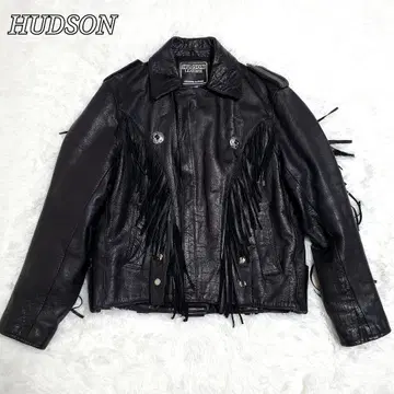 레어 HUDSON 프린지 웨스턴 라이더 가죽 자켓 42