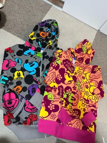 도쿄 디즈니 리조트 미키 후드티 2세트 S/L