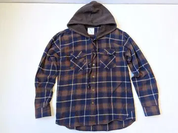 ON THE TURF 온더터프 후드 부착 체크 셔츠 OTTF S