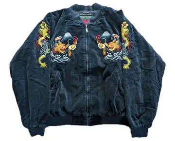 빈티지 벨벳 스카잔 90s 용 일본 지도 수베니어