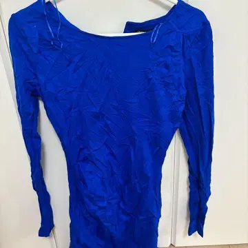 파란색 긴팔 크루넥 원피스 멋쟁이 패션 [ S ]