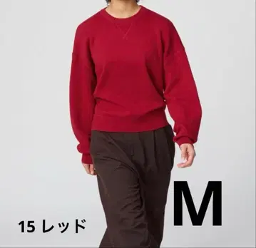 유니클로 C 스무스 코튼 크루넥 스웨터 15 레드