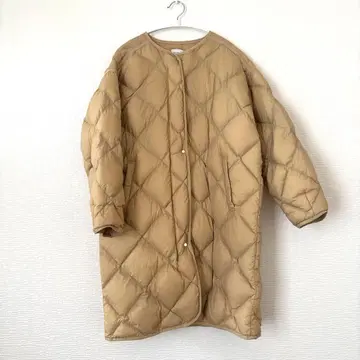 URBAN RESEARCH DOORS 롱 다운 코트 베이지