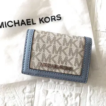 새상품 마이클코어스 MICHEAL KORS 3단 폴더형 지갑 블루