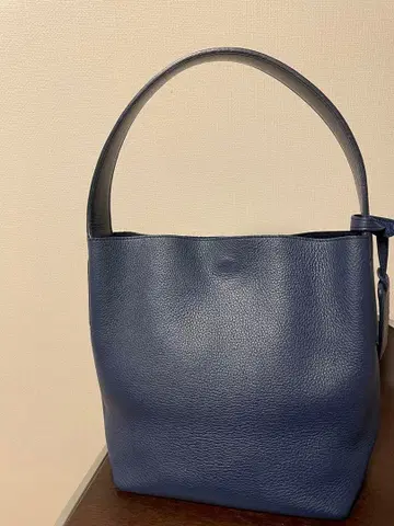 히로후 로셰 미드나잇 블루 가죽 버킷형 숄더백 새상품급