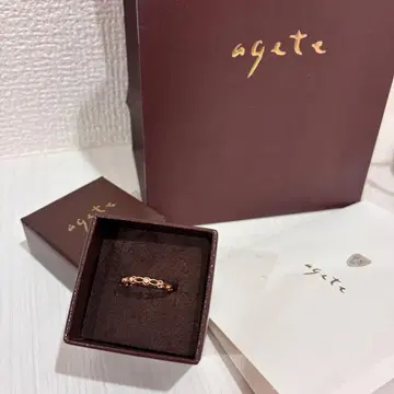 agete 핑키 골드링 상자, 봉투, 인증서 포함