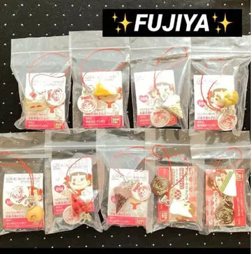 FUJIYA 후지야 페코짱 케이크 스트랩 9개 반다이 캡슐 토이