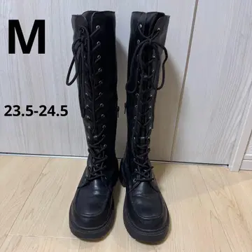 레이스업 롱 부츠 M 사이즈