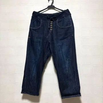 데님 사루엘 팬츠 오카야마 발