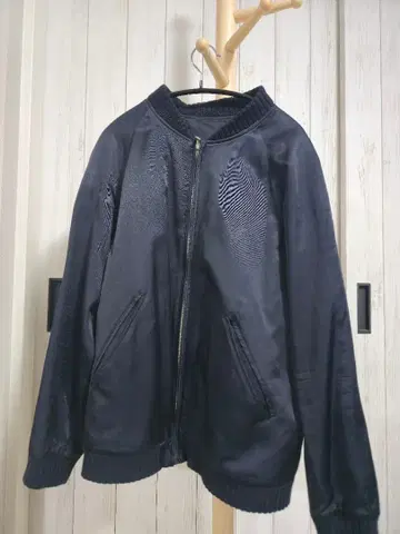 네이비 지퍼 캐주얼 점퍼