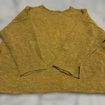 머스타드 니트 7부 소매