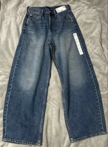 UNIQLO 배기 커브 청바지 블루 24