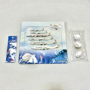 레어! 홍콩항공 DRAGONAIR 초로Q/마그넷/스트랩 세트 대만 중국