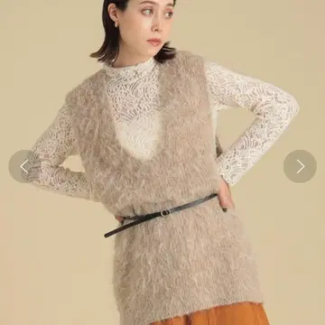 Ray BEAMS 샤기 니트 베스트