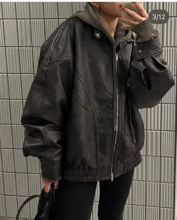 efu 에프 FAKE LEATHER BIG JACKET 가죽 자켓