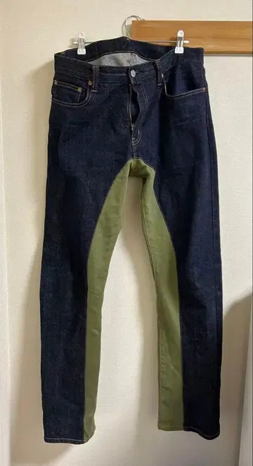 코지마 진즈 데님 몽키 콤보 팬츠 W36 카키