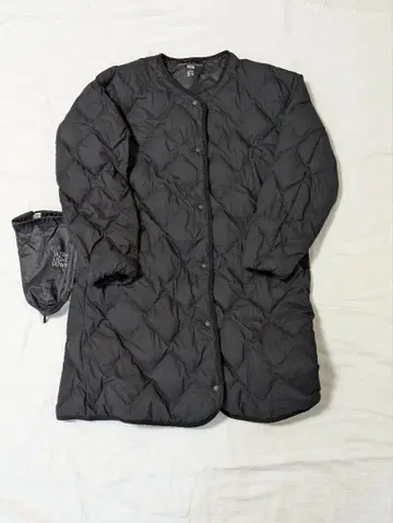 유니클로 XL 블랙 울트라 라이트 다운 릴랙스 코트