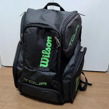Wilson 테니스 라켓 백팩 TOUR V 15 블랙/라임
