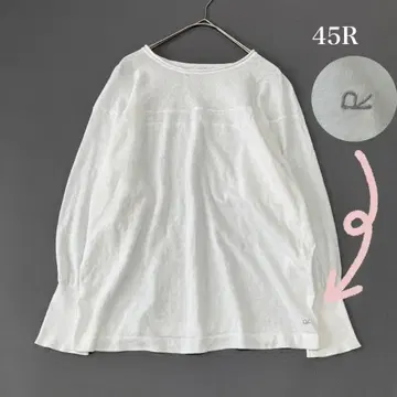 45R 아이스 코튼 미식축구 T셔츠 돌먼 니트 R 자수 현행 택