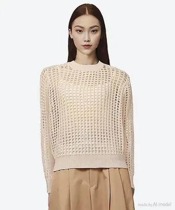 HYKE 하이크 크로셰 스웨터 25SS