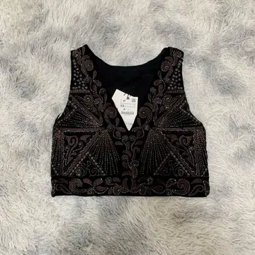 새상품 택 포함 ZARA 비즈 자수 베스트 베스트 에스닉 오리엔탈