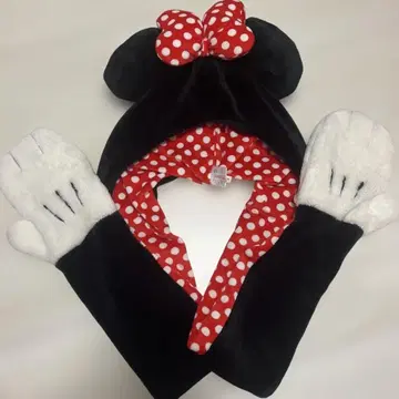 미니 마우스 팬캡 장갑 포함 머플러