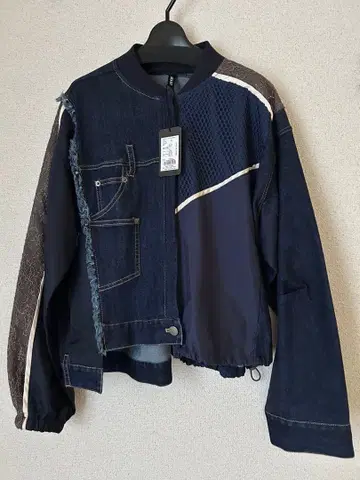 새상품 AULA AILA 멀티 콤비네이션 블루종 데님 자켓