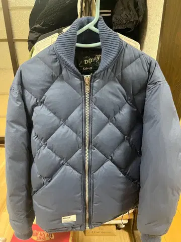 Schott 네이비 다운 자켓