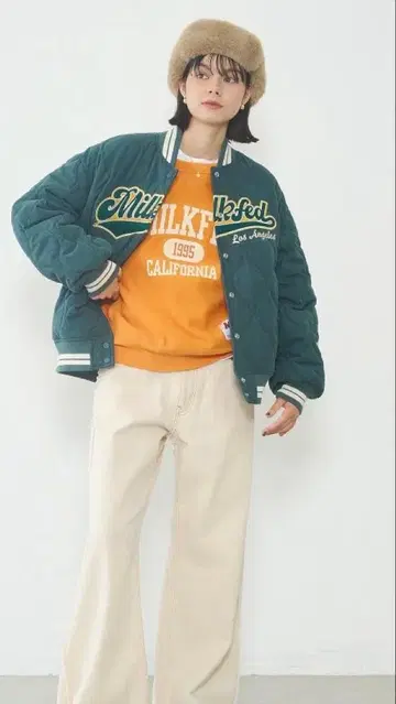 MILKFED. x CHAMPION SWEAT TOP 오렌지 M