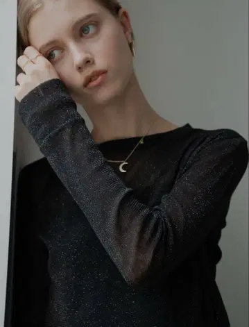 새상품 trefleplus 라메 시어 티셔츠