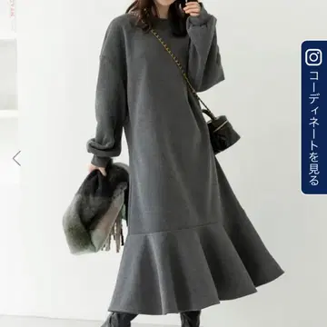 [ 새상품 ] fifth 따뜻한 속기모 소프트 맨투맨 머메이드 원피스