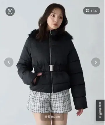 INGNI 블랙 M 퍼 포함 다운 자켓