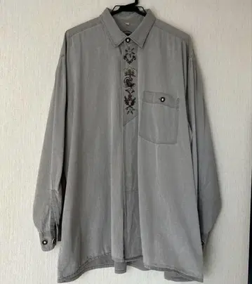 JULIUS LANG 긴팔 셔츠 자수 그레이